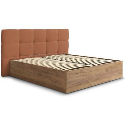Bobochic Теракотено тапицирано двойно легло 180x200 cm тапицирано/ПДЧ с място за съхранение с включена подматрачна рамка Kumo - Bobochic Paris (9036)