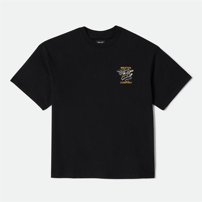 Brixton Live Free Hw Relaxed Tee Black Classic Wash BLCCW