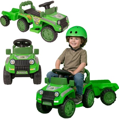 FALK TRAKTOR BABY MAURICE ZELENÝ VINTAGE S PŘÍVĚSEM