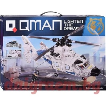 Qman Конструктор qman Полицейски патрулен хеликоптер 11019 (q11019)
