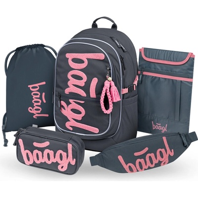 BAAGL SET 5 Core Logo růžový