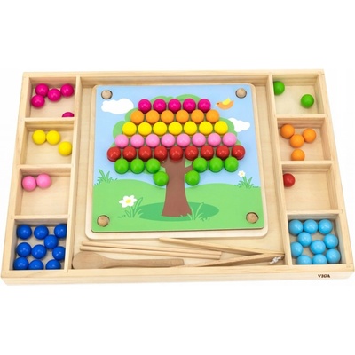 Viga chytanie a priraďovanie loptičiek