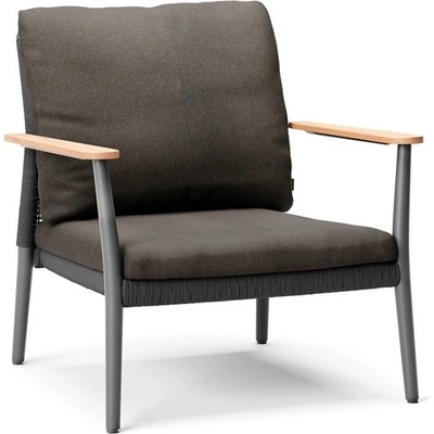 Diphano Nízké křeslo Ray, rám lakovaný hliník bílá (white), výplet lanko mineral, bez sedáků