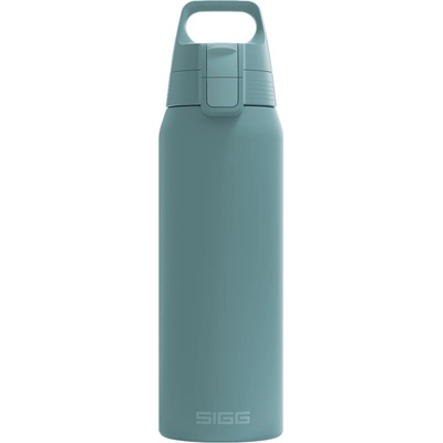 SIGG - Insulated drinking bottle - Thermos bottle Shield Therm One Morning Blue carbonated drinks - Leak-proof - Dishwasher safe - BPA-free - 90% recycled stainless steel - Gray blue - 0.75L - 6020.80