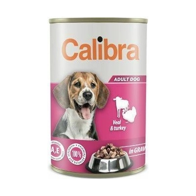 Calibra Dog Adult Veal & Turkey in gravy 1240 g