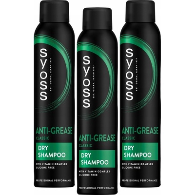 Suchý šampon pro každou barvu vlasů SYOSS Anti Grease 200 ml