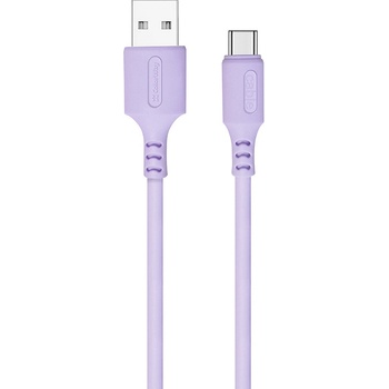 Colorway CW-CBUC044-PU USB TYPE-C (SOFT SILICONE) 2.4A, 1m, fialový