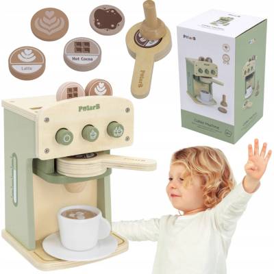 VIGA PolarB drevený kávovar zelený + príslušenstvo 44216 montessori