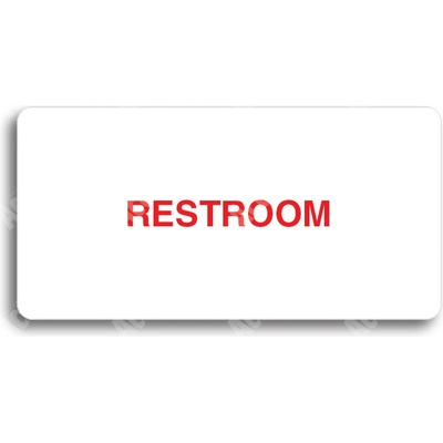 ACCEPT Piktogram RESTROOM - bílá tabulka - barevný tisk bez rámečku