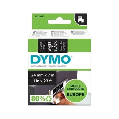 DYMO Лента за машини за надписване, 24 mm x 7 m, DYMO "D1", черно-бяла (53721)