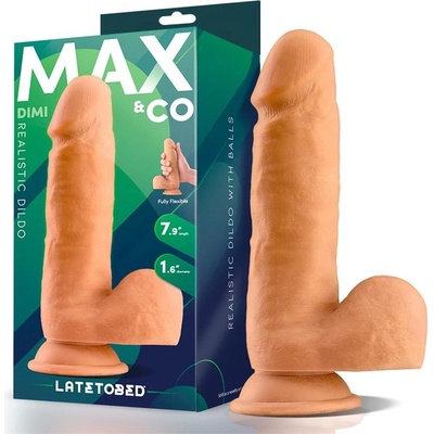 Max & Co Dimi Realistic Dildo with Testicles 7.9"