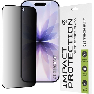 Techsuit Протектор за iPhone 17 - Techsuit - 111D Privacy Full Glue - Черен