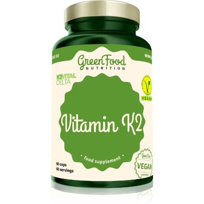 GreenFood Nutrition Vitamin K2 kapsuly na podporu zdravia kostí a kĺbov 60 cps