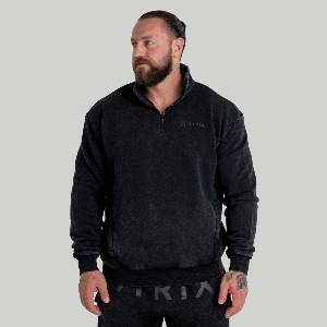 GymBeam STRIX Суичър Washed Black S