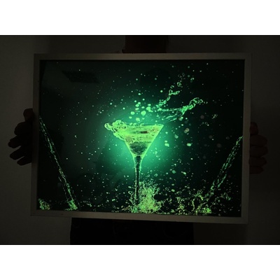 Obrázek svítící ve tmě - Motiv Cocktail splash Formát A3 - Kód: 04917