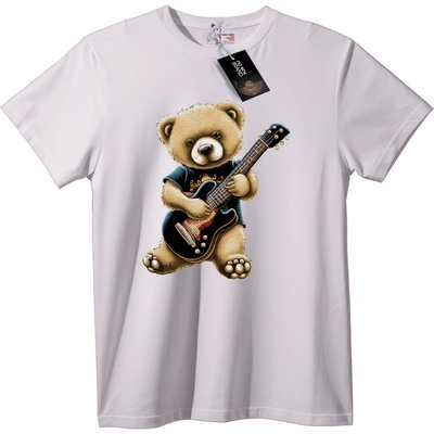NOONEBRAND Тениска с Китарен Мечок - M, White