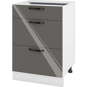 ИРИМ Долен кухненски шкаф Сити БФ-Антрацит гланц-05-57 60 см