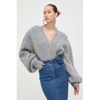 Rotate Вълнен пуловер Rotate дамски в сиво от топла материя (1120771249)