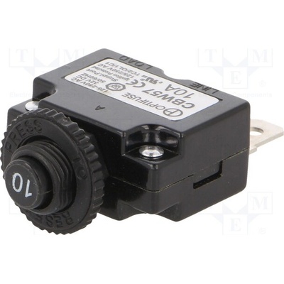 OPTIFUSE CBW57-PS-10A-1X Pojistka: tepelná; 10A; Imax: 1kA; 125V,250V; 32VDC,50VDC