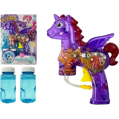 Majlo Toys bublifuk so svetielkom Unicorn fialový