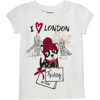 Winkiki Dievčenské tričko biela