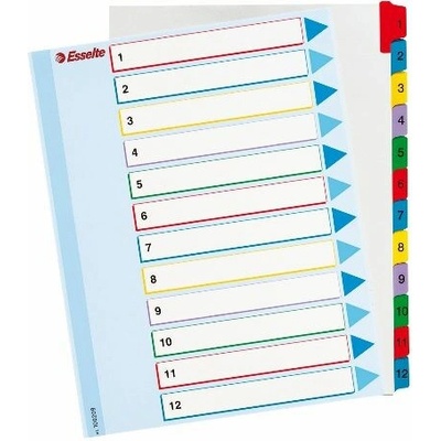 ESSELTE Rozřazovače A4, Mylar MAXI ,1-10