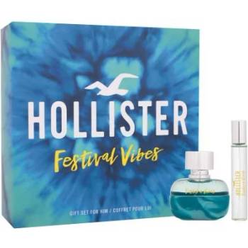 Hollister Festival Vibes подаръчен комплект: EDT 50 ml + EDT 15 ml за мъже