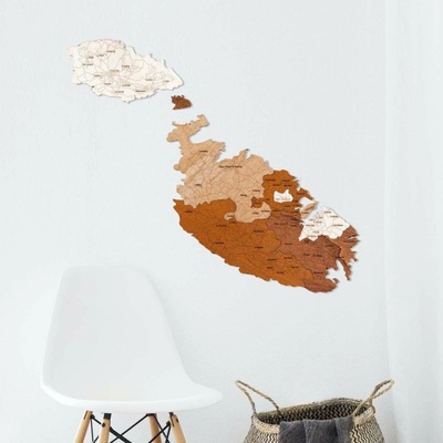 Drevená mapa Malty 61 x 70 cm