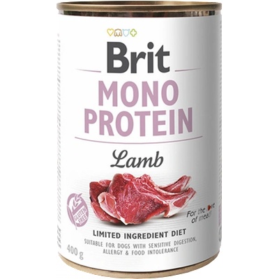 Brit Brit Mono Protein Lamb - Хипоалергенна консерва със 74% агнешко месо, 400 гр