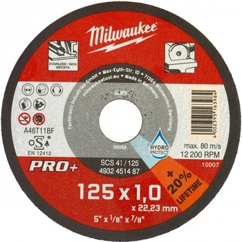 Milwaukee Řezný kotouč 125 x 1.0 x 22,23 mm 4932451487