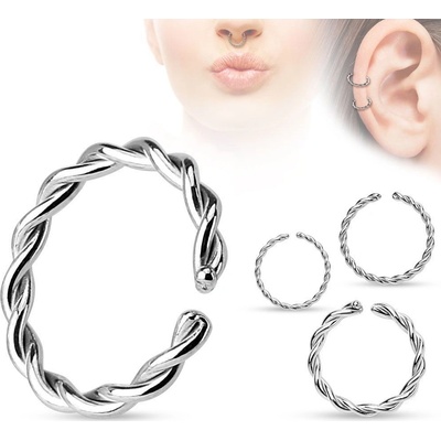 Šperky4U piercing do nosu ucha kruh N01061-1610