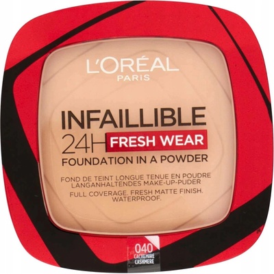L'Oréal Paris Make-up v pudru Infaillible 24H Fresh Wear Foundation in a Powder 40 Cashmere 9 g