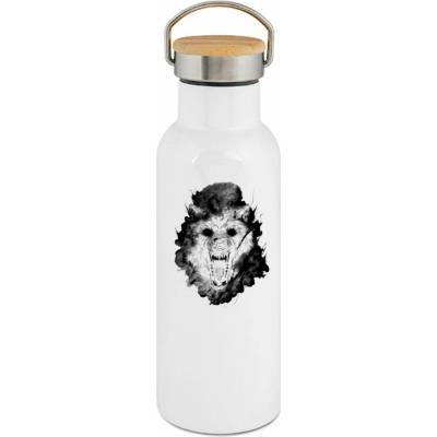 123TRIKO termoska Vlčí kouř, černý potisk 500 ml