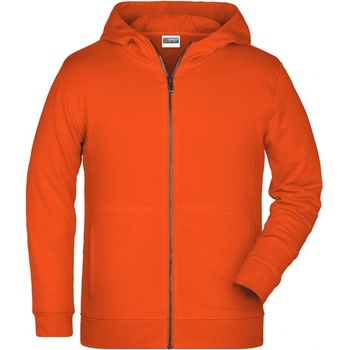 James & Nicholson Detská mikina na zips z biobavlny 8026k Oranžová