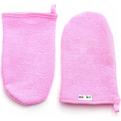 Akuku froté žínka 21x12 cm ružová