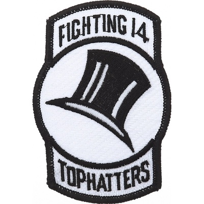 Nášivka textilní 101 Inc Fighting 14 Tophatters - bílá-černá