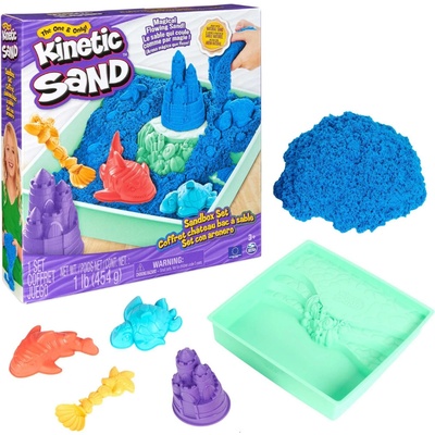 Kinetic Sand Sandbox Set blue play sand