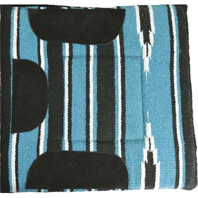 Navajo Podsedlová deka Shetty turquoise noir blanc
