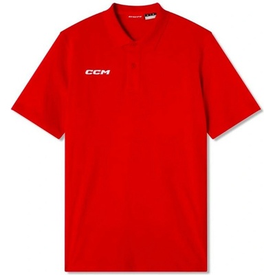 CCM Team Short Sleeve Polo SR červené