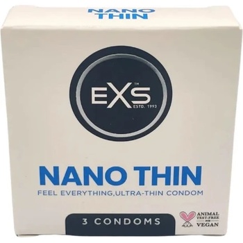 EXS Condoms 3 бр. Тънки презервативи EXS Nano Thin