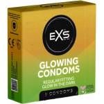 EXS Condoms 3 бр. Светещи в тъмното презервативи EXS Glow