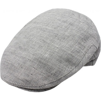 Fiebig Headwear since 1903 Pánská lněná letní bekovka Fiebig since 1903 šedá