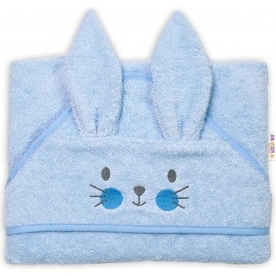 Baby Nellys froté osuška s kapucí 80 x 80 cm Cute Bunny modrá – Zboží Dáma
