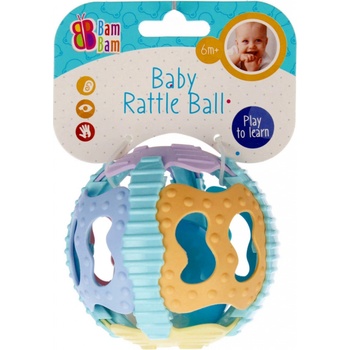 Bam Bam Baby koule gumový míček senzorický na baterie světlo zvuk pro miminko et515078