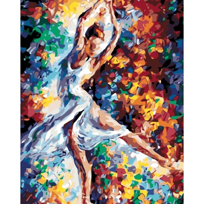 zuty Malování podle čísel Tanečnice v barvách 80 x 100 cm bez rámu a bez vypnutí plátna