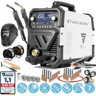STAHLWERK Апарат за електродъгово заваряване STAHLWERK MIG MAG 200 Spot Pulse Pro/ 200A (6597)