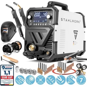 STAHLWERK Апарат за електродъгово заваряване STAHLWERK MIG MAG 200 Spot Pulse Pro/ 200A (6597) Заваръчен апарат