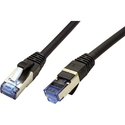 XtendLan PK_6ASFTP010black SFTP Cat 6A 1m černý Patch, Cat 6A, SFTP, LSFRZH, 1m, černý