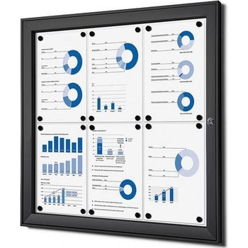 Showdown Displays Magnetická vitrína Teo 6 x A4