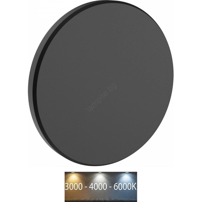 Wojnarowscy Led външно стенен осветител piatta led/9w/230v 3000/4000/6000k ip44 черен (wj0529)
